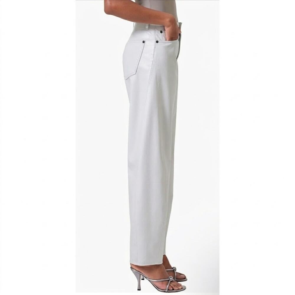 Agolde Luna Pieced Recycled-Leather Blend Jeans Size 25 Nwt Retail $350 — image 3 of 5